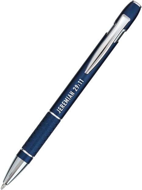 Boligrafo En Tubo Color Azul Texto. Jeremiah 29:11