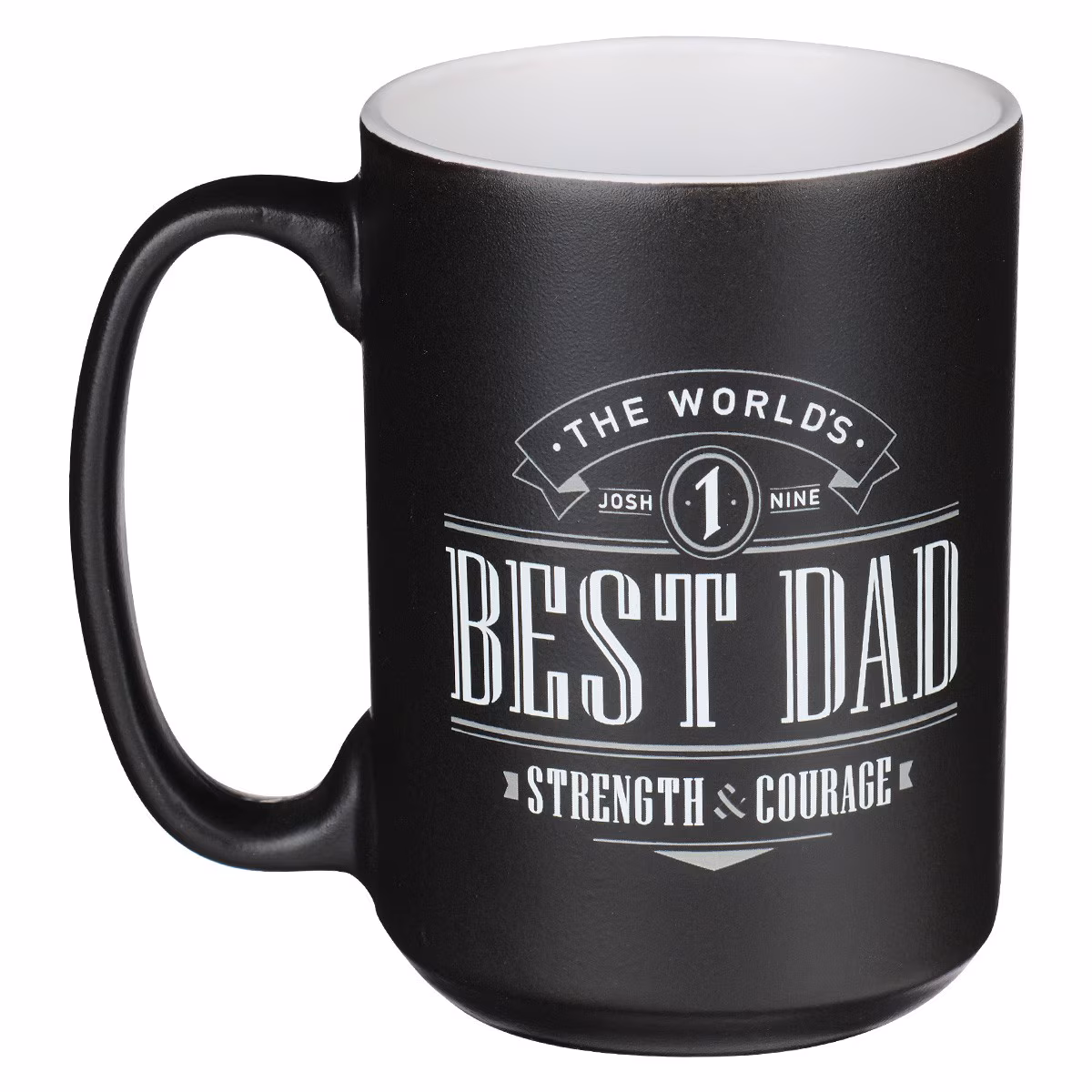 Taza De Cerámica Mejor Papá Del Mundo Josué 1:9