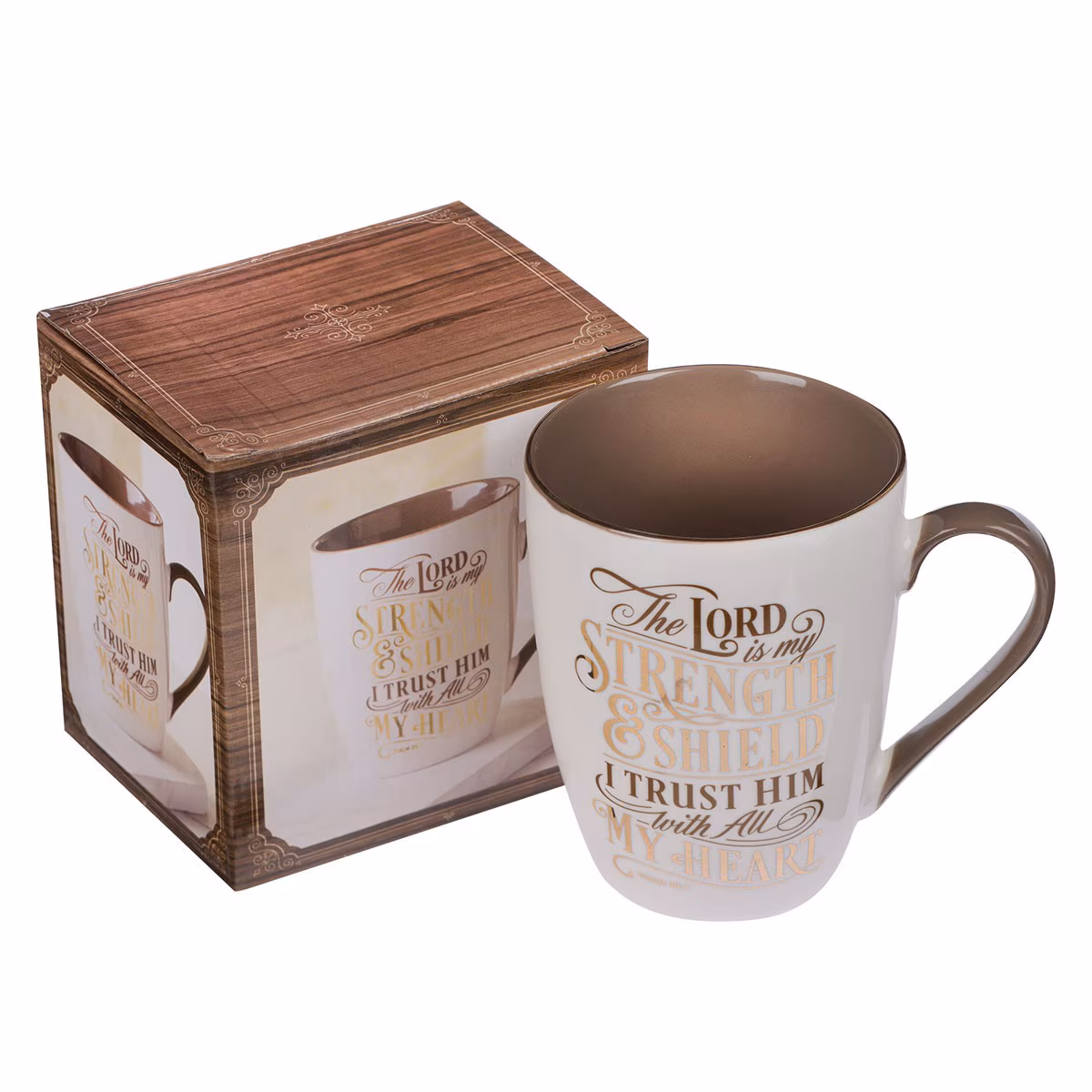 Taza De Cerámica El Señor Es Mi Fuerza Salmo 28:7