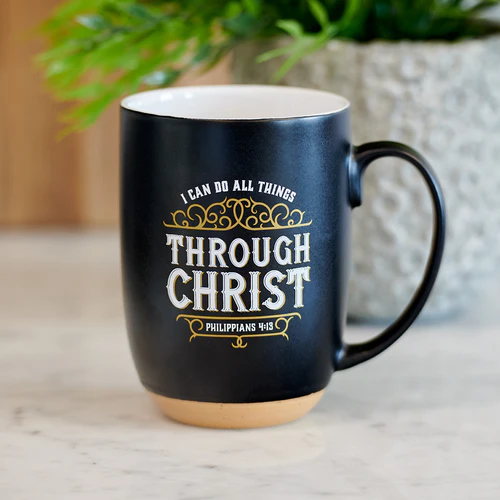 Taza De Cerámica Todas Las Cosas A Través De Cristo - Phil. 4:13