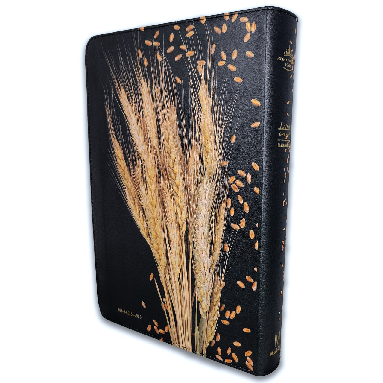 Biblia RVR 1960 Letra Grande Con Índice Imitación Piel Negro Trigo